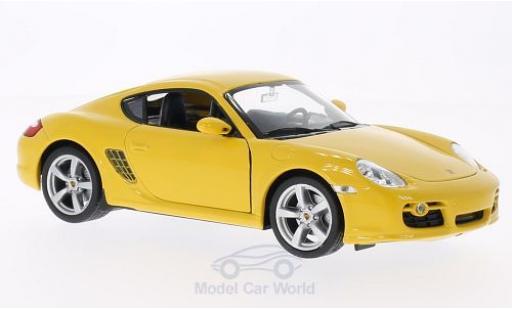 Coche miniatura Porsche Cayman S 1/24 Welly S amarillo Porsche Cayman S 1/24 Welly S amarillo coche miniatura