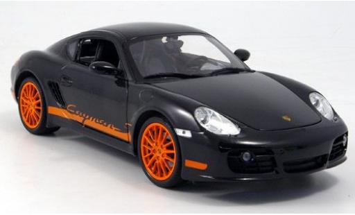 Coche miniatura Porsche Cayman S 1/18 Welly schwarz/naranja 2007 1:18 Porsche Cayman S 1/18 Welly schwarz/naranja 2007 1:18 coche miniatura