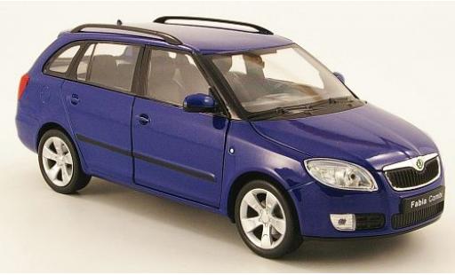 Coche miniatura Skoda Fabia 1/24 Welly II Combi azul sans Vitrine Skoda Fabia 1/24 Welly II Combi azul sans Vitrine coche miniatura