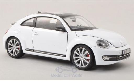 Coche miniatura Volkswagen Beetle 1/24 Welly blanco 2012 ohne Vitrine Volkswagen Beetle 1/24 Welly blanco 2012 ohne Vitrine coche miniatura