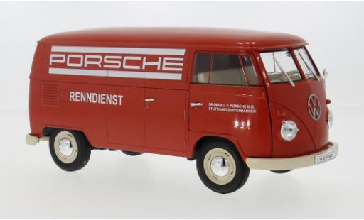 Coche miniatura Volkswagen Bulli 1/18 Welly T1 1963 Porsche Renndienst 1:18 Volkswagen Bulli 1/18 Welly T1 1963 Porsche Renndienst 1:18 coche miniatura