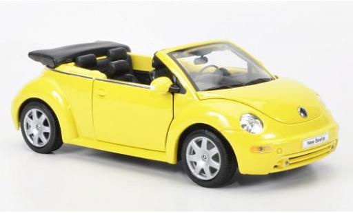 Coche miniatura Volkswagen New Beetle 1/24 Welly Cabrio gelb 2006 1:24 Volkswagen New Beetle 1/24 Welly Cabrio gelb 2006 1:24 coche miniatura