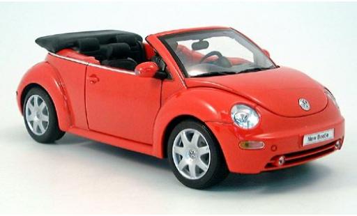 Coche miniatura Volkswagen New Beetle 1/18 Welly Cabriolet rojo 2003 1:18 Volkswagen New Beetle 1/18 Welly Cabriolet rojo 2003 1:18 coche miniatura