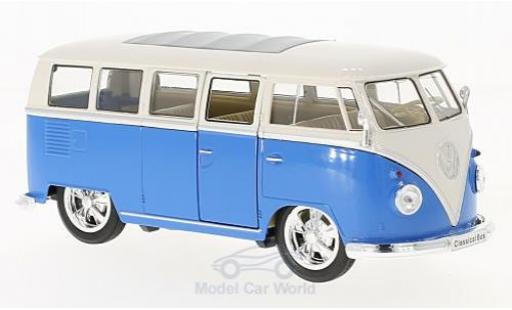Coche miniatura Volkswagen T1 B 1/24 Welly Bus Low Rider azul/blanco 1963 Volkswagen T1 B 1/24 Welly Bus Low Rider azul/blanco 1963 coche miniatura