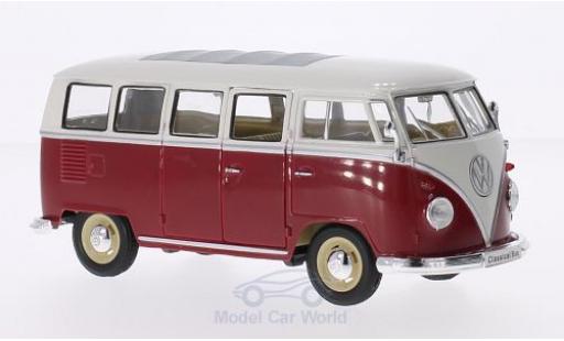 Coche miniatura Volkswagen T1 B 1/24 Welly Bus rojo/blanco 1963 Volkswagen T1 B 1/24 Welly Bus rojo/blanco 1963 coche miniatura