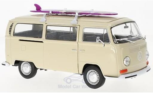 Coche miniatura Volkswagen T2 B 1/24 Welly Bus beige 1972 mit Surfboard Volkswagen T2 B 1/24 Welly Bus beige 1972 mit Surfboard coche miniatura