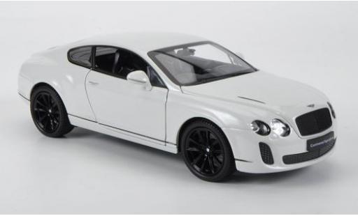 Coche miniatura Bentley Continental 1/24 Welly Supersports blanche Bentley Continental 1/24 Welly Supersports blanche coche miniatura