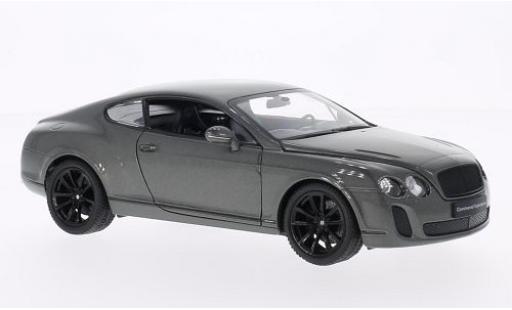 Coche miniatura Bentley Continental 1/24 Welly Supersports metalico gris Bentley Continental 1/24 Welly Supersports metalico gris coche miniatura