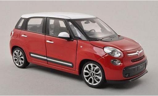 Coche miniatura Fiat 500 1/24 Welly L rouge/blanche 2013 Fiat 500 1/24 Welly L rouge/blanche 2013 coche miniatura