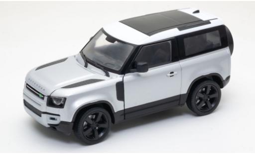 Coche miniatura Land Rover Defender 1/24 Welly gris/blanco 2020 Land Rover Defender 1/24 Welly gris/blanco 2020 coche miniatura