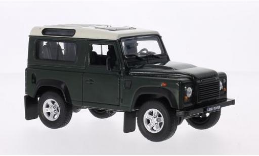 Coche miniatura Land Rover Defender 1/24 Welly vert/blanche Land Rover Defender 1/24 Welly vert/blanche coche miniatura