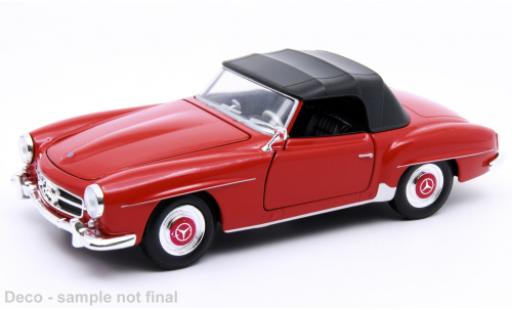 Coche miniatura Mercedes 190 1/24 Welly SL (W121) rouge/negro Mercedes 190 1/24 Welly SL (W121) rouge/negro coche miniatura