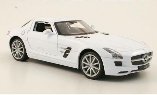 Coche miniatura Mercedes SLS 1/24 Welly AMG (C197) blanche Mercedes SLS 1/24 Welly AMG (C197) blanche coche miniatura