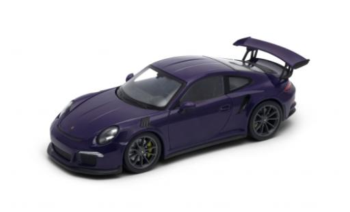 Coche miniatura Porsche 991 GT3 RS 1/24 Welly 911  lila 2015 Porsche 991 GT3 RS 1/24 Welly 911  lila 2015 coche miniatura