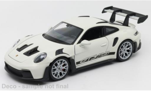 Coche miniatura Porsche 992 1/24 Welly 911 GTR RS  blanche Porsche 992 1/24 Welly 911 GTR RS  blanche coche miniatura