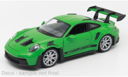Coche miniatura Porsche 992 1/24 Welly 911 GTR RS  vert Porsche 992 1/24 Welly 911 GTR RS  vert coche miniatura
