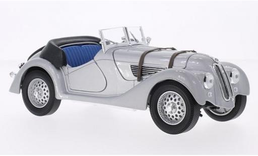 Bmw 328 1/18 WhiteBox gris 1940 Verdeck couché avec coche miniatura