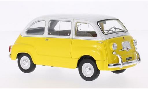 Coche miniatura Fiat 600 1/24 WhiteBox Multipla amarillo/blanco 1960 Fiat 600 1/24 WhiteBox Multipla amarillo/blanco 1960 coche miniatura