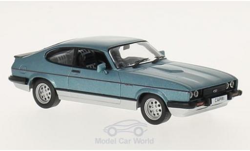 Ford Capri 1/43 WhiteBox MKIII 2.8 Injection metalico azul/gris 1982 coche miniatura