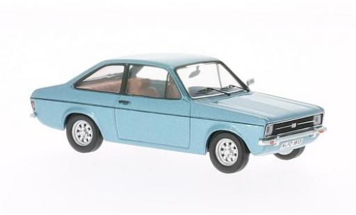 Ford Escort 1/43 WhiteBox II metalico azul 1975 coche miniatura