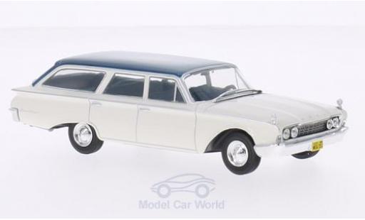 Ford Ranch Wagon 1/43 WhiteBox blanco/metalico türkis 1960 coche miniatura