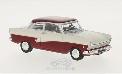 Ford Taunus 1957 1/43 WhiteBox 17m (P2) blanco/rojo 1957 coche miniatura