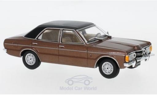 Coche miniatura Ford Taunus 1/43 WhiteBox GXL metalico marron/negro 1974 Ford Taunus 1/43 WhiteBox GXL metalico marron/negro 1974 coche miniatura