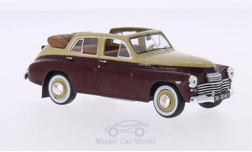 Gaz M20 1/43 WhiteBox GAZ Pobieda Cabriolet beige/rojo 1950 coche miniatura