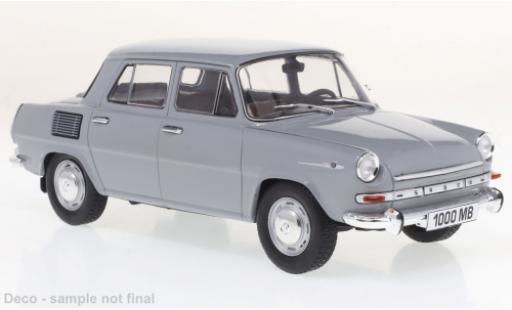 Skoda 1000 1/24 WhiteBox MB gris/blanco 1965 coche miniatura