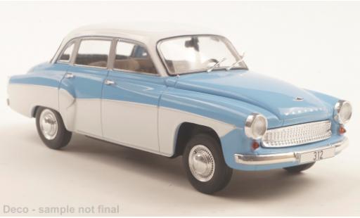Coche miniatura Wartburg 312 1/24 WhiteBox blau/weiss 1965 1:24 Wartburg 312 1/24 WhiteBox blau/weiss 1965 1:24 coche miniatura