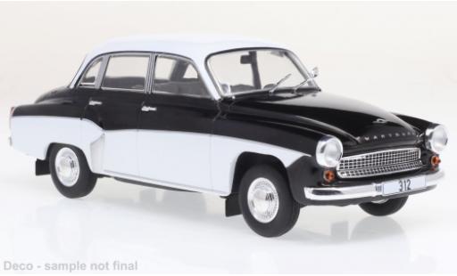 Coche miniatura Wartburg 312 1/24 WhiteBox negro/blanco 1974 Wartburg 312 1/24 WhiteBox negro/blanco 1974 coche miniatura