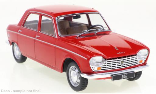 Coche miniatura Peugeot 204 1/24 WhiteBox rouge 1968 Peugeot 204 1/24 WhiteBox rouge 1968 coche miniatura