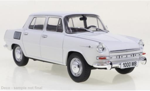 Skoda 1000 1/24 WhiteBox MB blanco 1968 coche miniatura