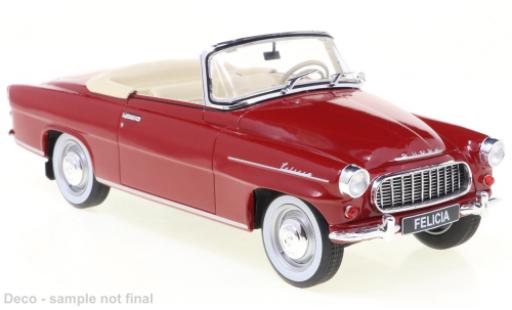 Coche miniatura Skoda Felicia 1/24 WhiteBox Cabrio rojo 1959 Skoda Felicia 1/24 WhiteBox Cabrio rojo 1959 coche miniatura
