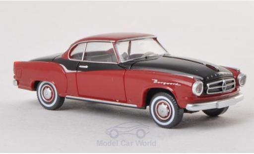 Borgward Isabella 1/87 Wiking Coupé rojo/negro coche miniatura