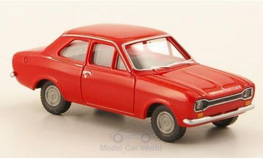 Ford Escort 1/87 Wiking MKI rojo coche miniatura