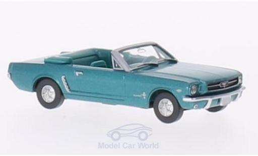 Coche miniatura Ford Mustang 1/87 Wiking Convertible metalico türkis Ford Mustang 1/87 Wiking Convertible metalico türkis coche miniatura