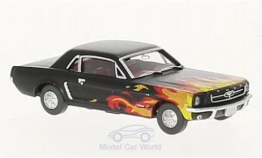 Coche miniatura Ford Mustang 1/87 Wiking negro/Dekor Ford Mustang 1/87 Wiking negro/Dekor coche miniatura