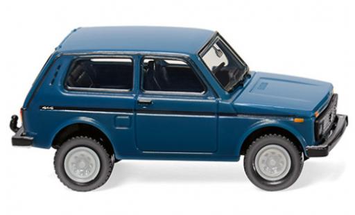 Lada Niva 1/87 Wiking azul coche miniatura