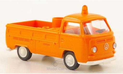 Coche miniatura Volkswagen T2 A 1/87 Wiking Pritsche naranja Kommunal Volkswagen T2 A 1/87 Wiking Pritsche naranja Kommunal coche miniatura