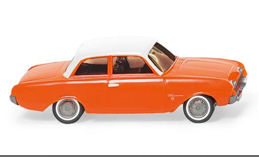 Ford Taunus 1/87 Wiking (P3) 17M naranja/blanche 1960 coche miniatura