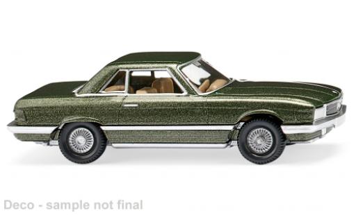 Mercedes 350 1/87 Wiking SL (R107) metallise verde fonc&eacute; coche miniatura
