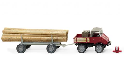 Coche miniatura Mercedes Unimog 1/87 Wiking U401 rouge foncé 1956 Mercedes Unimog 1/87 Wiking U401 rouge foncé 1956 coche miniatura