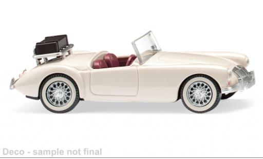 MG A 1/87 Wiking Roadster blanche coche miniatura