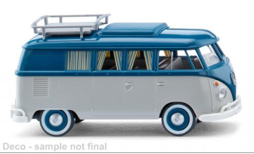 Volkswagen T1 1/87 Wiking bus caravane gris clair/azul 1963 coche miniatura