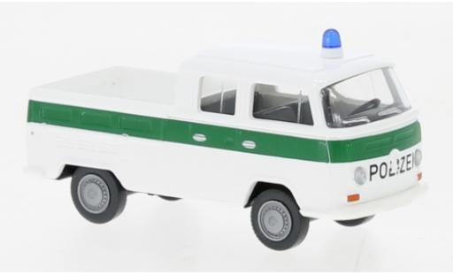 Coche miniatura Volkswagen T2 1/87 Wiking cabine double Police de service 1967 Volkswagen T2 1/87 Wiking cabine double Police de service 1967 coche miniatura