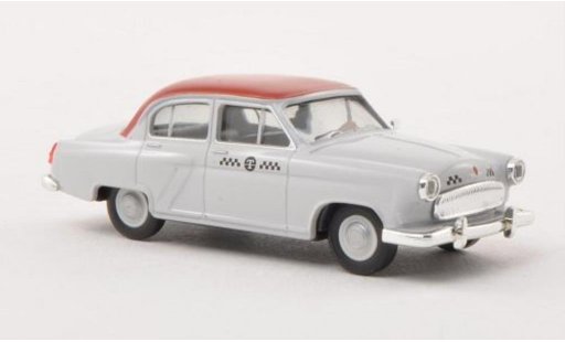 Wolga M21 Base 1/87 Herpa Taxi gris/rojo coche miniatura