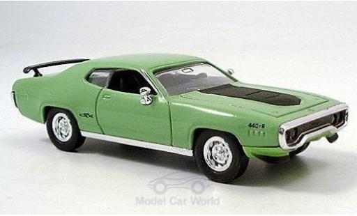 Coche miniatura Plymouth GTX 1/43 Yat Ming verde/negro 1971 Plymouth GTX 1/43 Yat Ming verde/negro 1971 coche miniatura