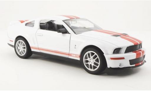 Coche miniatura Shelby GT 1/24 Yat Ming 500 blanco 2007 avec rouge Streifen Shelby GT 1/24 Yat Ming 500 blanco 2007 avec rouge Streifen coche miniatura